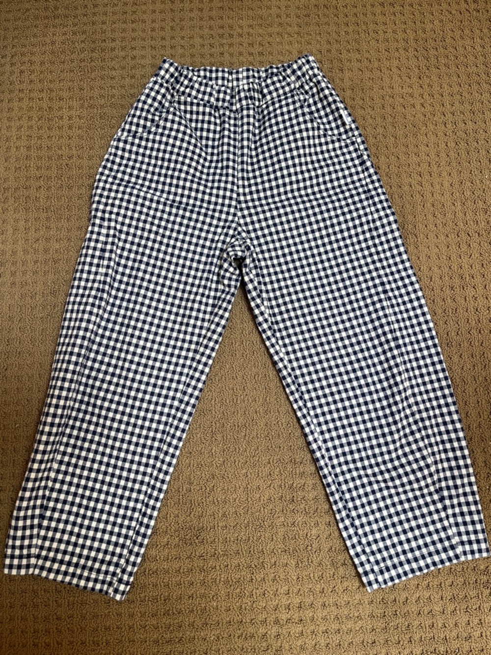 Le Bon Shoppe Arc Pants in Navy & White Gingham - S - Picture 4 of 6